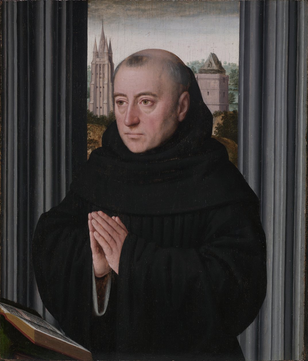 Egy szerzetes portréja alkotó: Circle of Gerard David