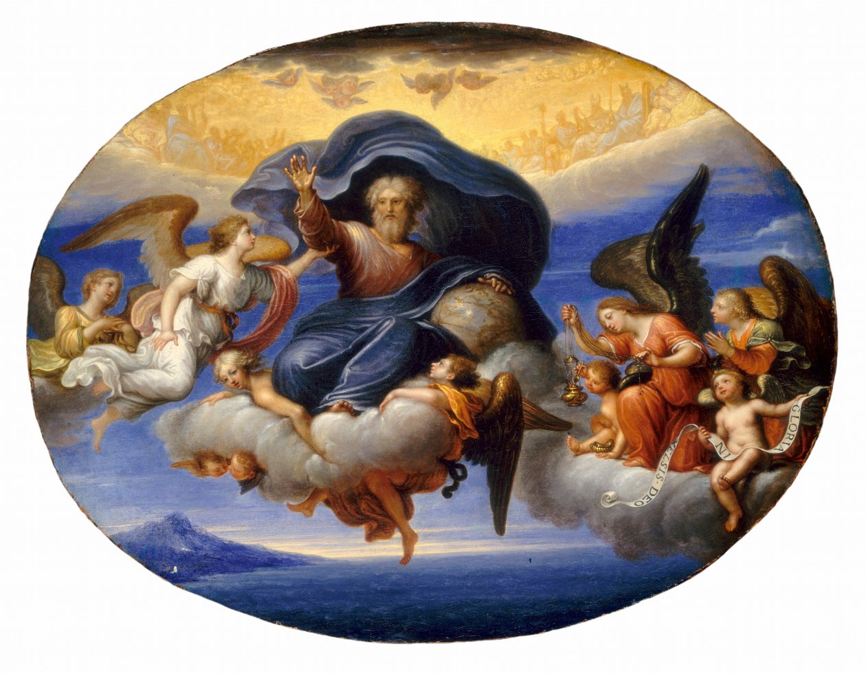 Isten az Atya alkotó: Circle of Pierre Mignard I