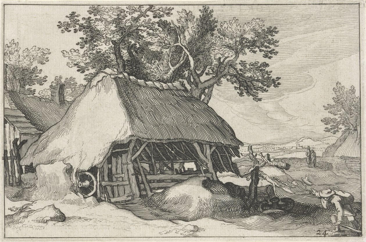 Tanya Tájak farmokkal (sorozat címe) alkotó: Claes Jansz. Visscher (II)