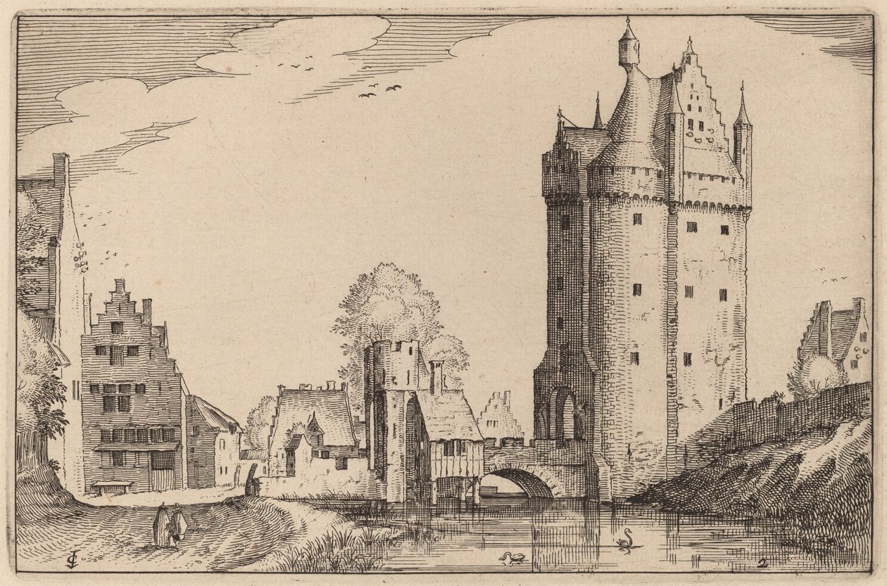 Városkapu alkotó: Claes Jansz Visscher after Johannes van Doetechum, the Elder after Lucas