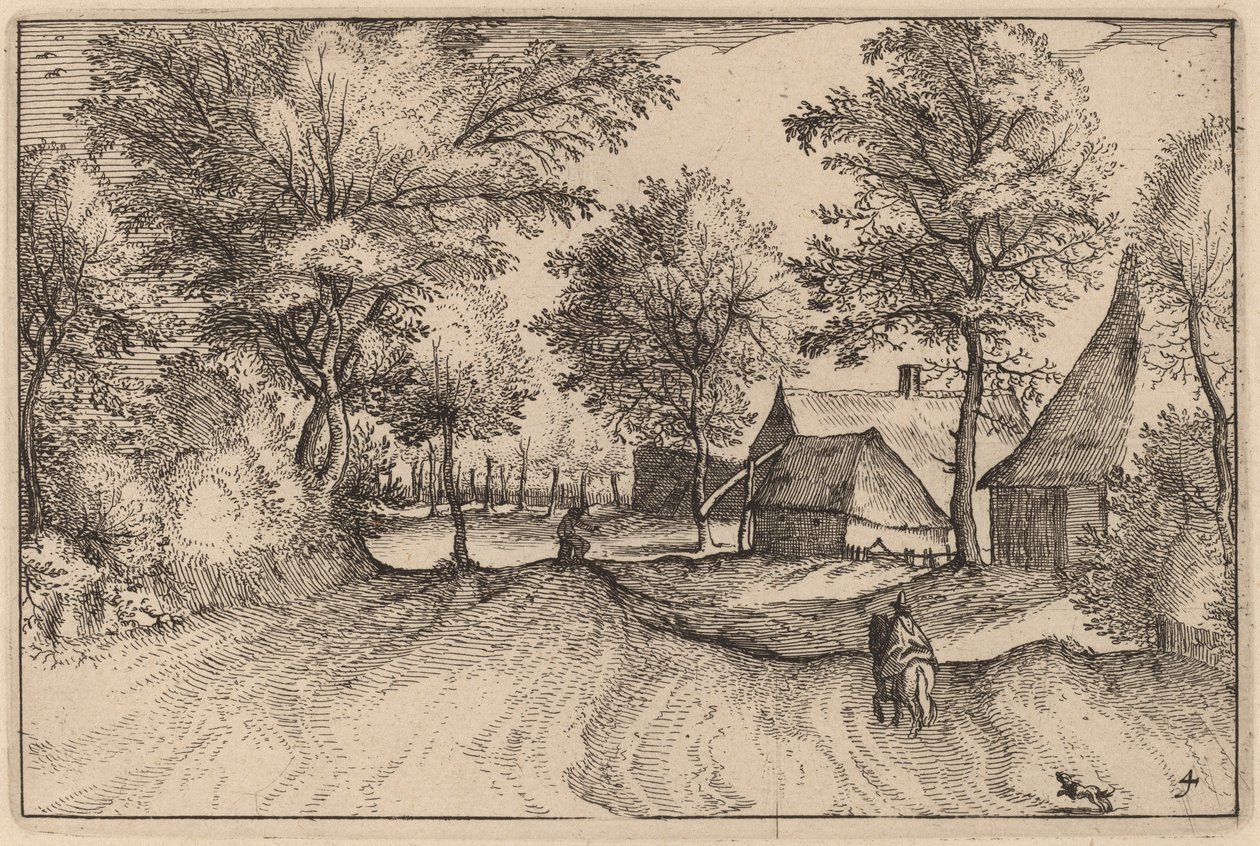 Falusi út alkotó: Claes Jansz Visscher after Johannes van Doetechum, the Elder after Lucas