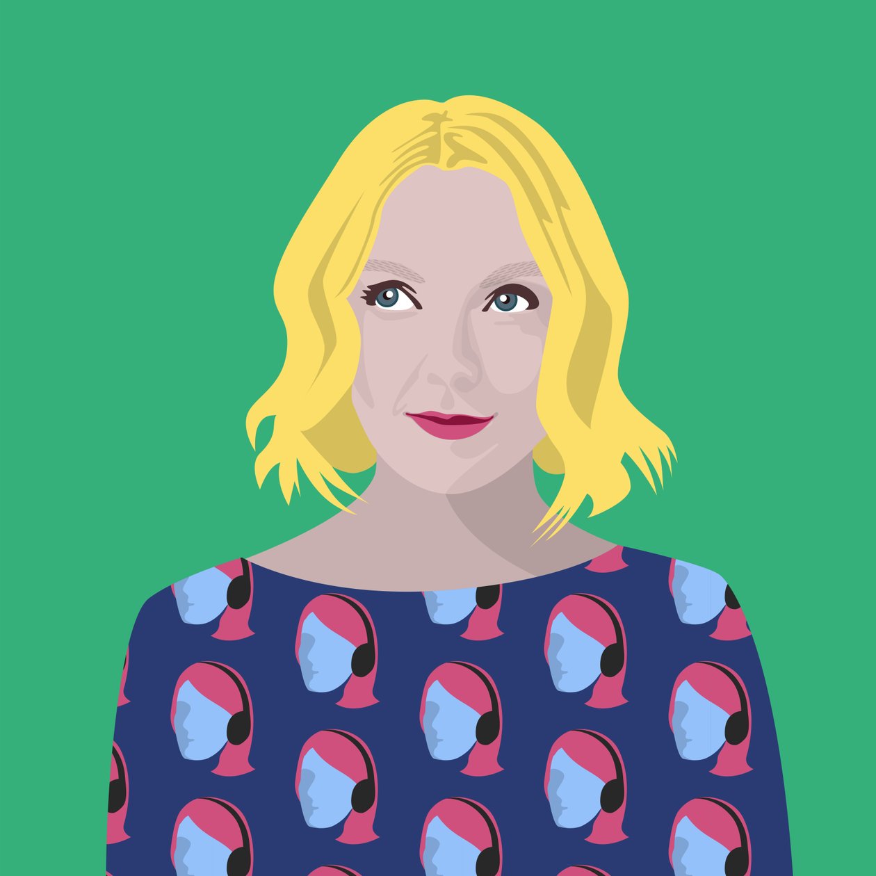 Lauren Laverne portréja alkotó: Claire Huntley