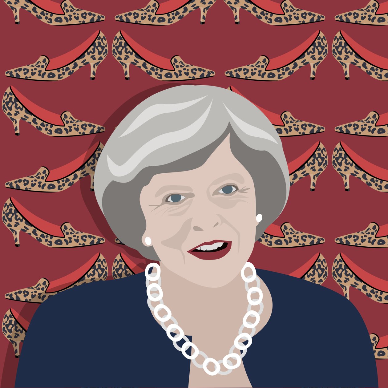 Theresa May és a cicasarok alkotó: Claire Huntley