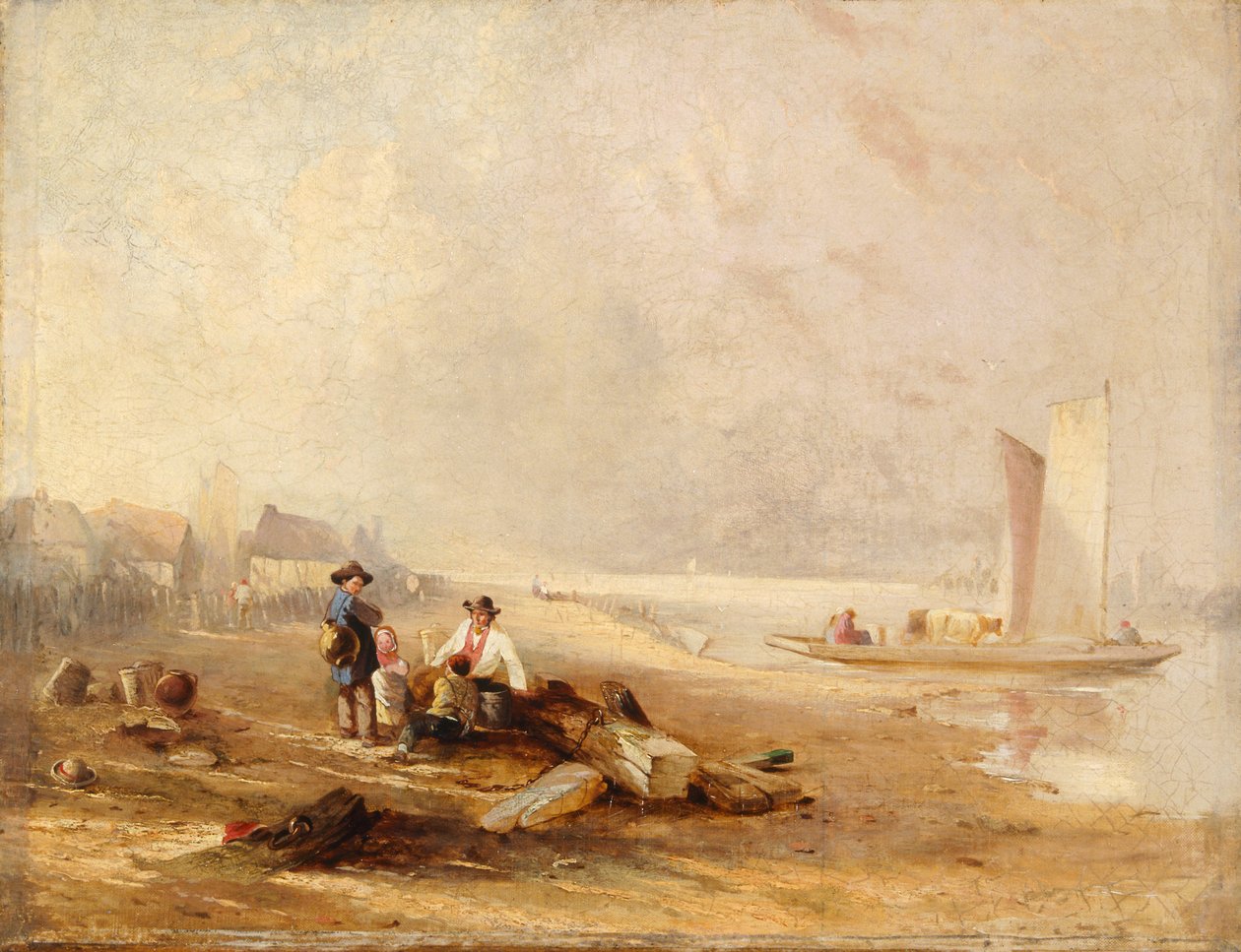 "Egy folyópart", 1813-1867 alkotó: Clarkson Stanfield
