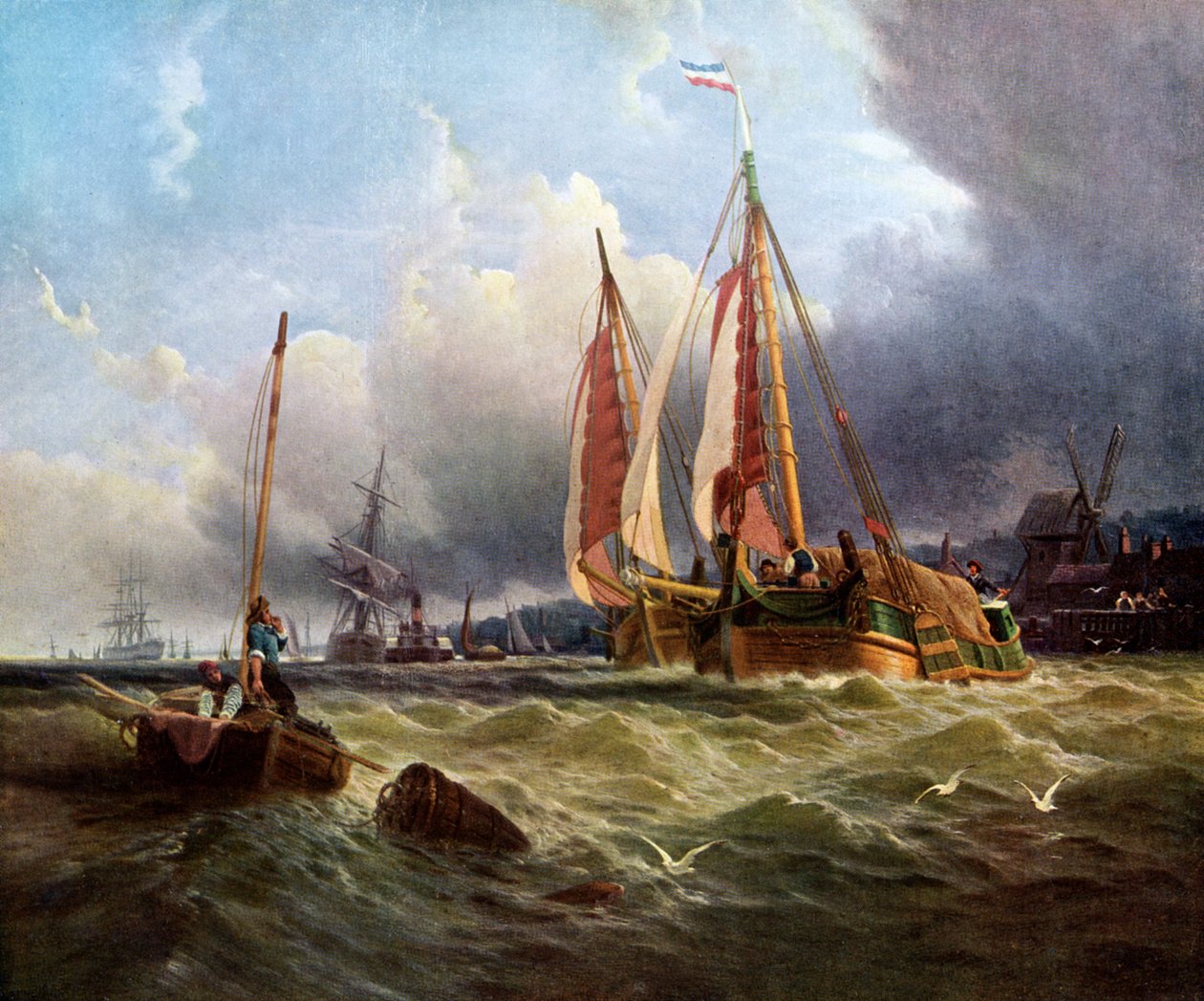 Old Scheldt, Texel-sziget, 1862, 1920. alkotó: Clarkson Stanfield