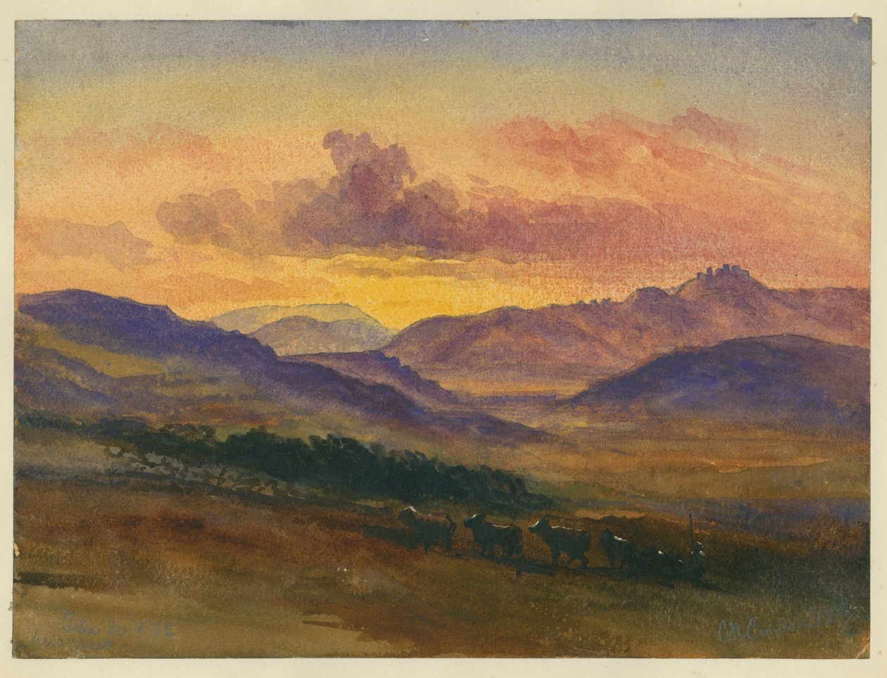 Jeba, 1872 (wc és ceruza papíron) alkotó: Claude Conder