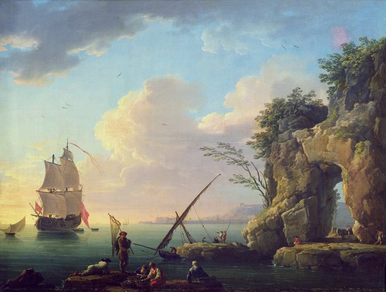 Tengeri táj, 1748 alkotó: Claude Joseph Vernet