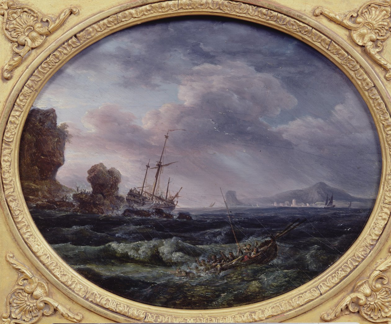 Hajóroncs (olaj, fa) alkotó: Claude Joseph Vernet