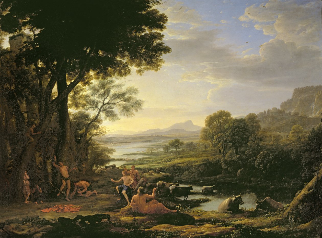 Apolló, aki Marsyas-t nyúz alkotó: Claude Lorrain