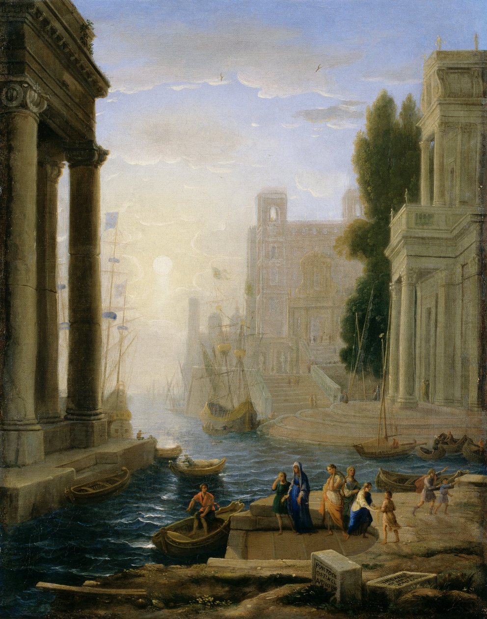 Szent Paula partra szállása alkotó: Claude Lorrain