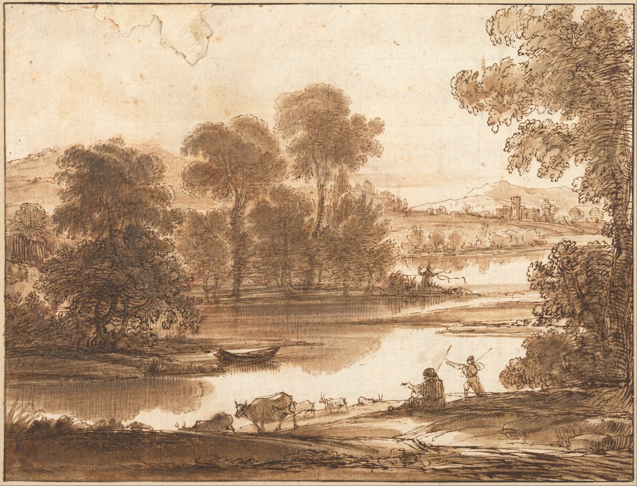 Ártér öntözőhellyel alkotó: Claude Lorrain