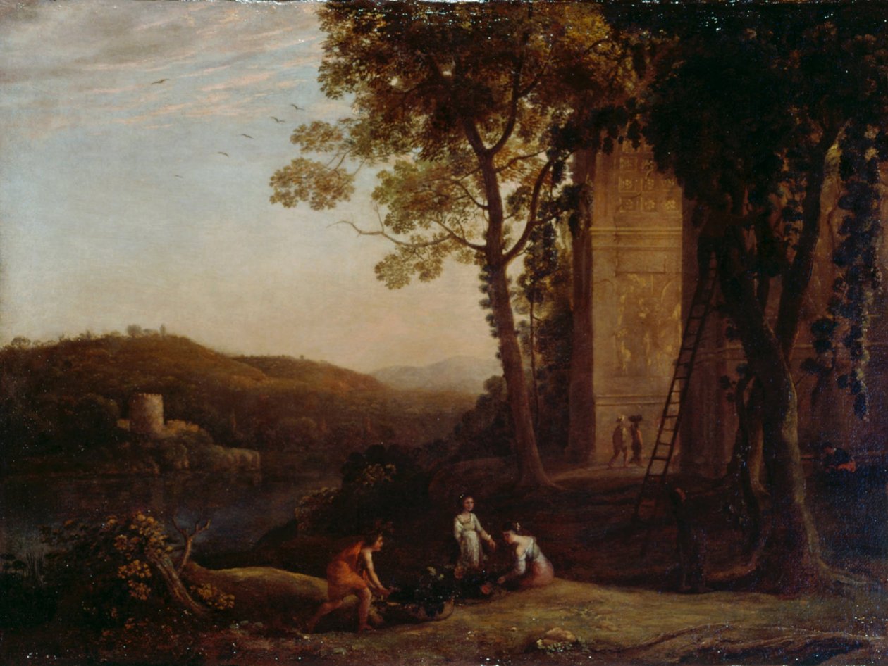 Szőlő gyűjtése alkotó: Claude Lorrain