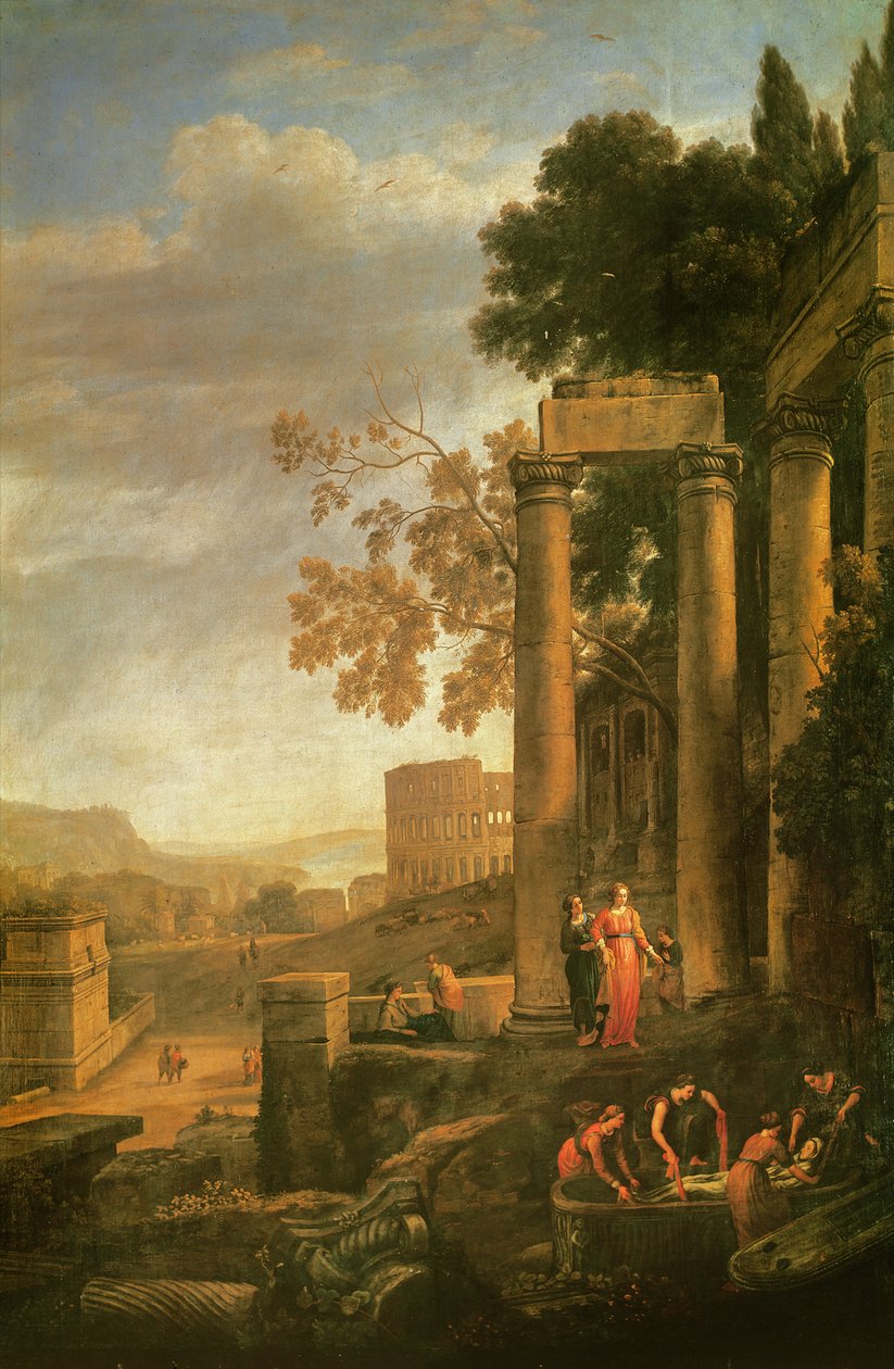 Táj, Szent Szerápia temetése alkotó: Claude Lorrain