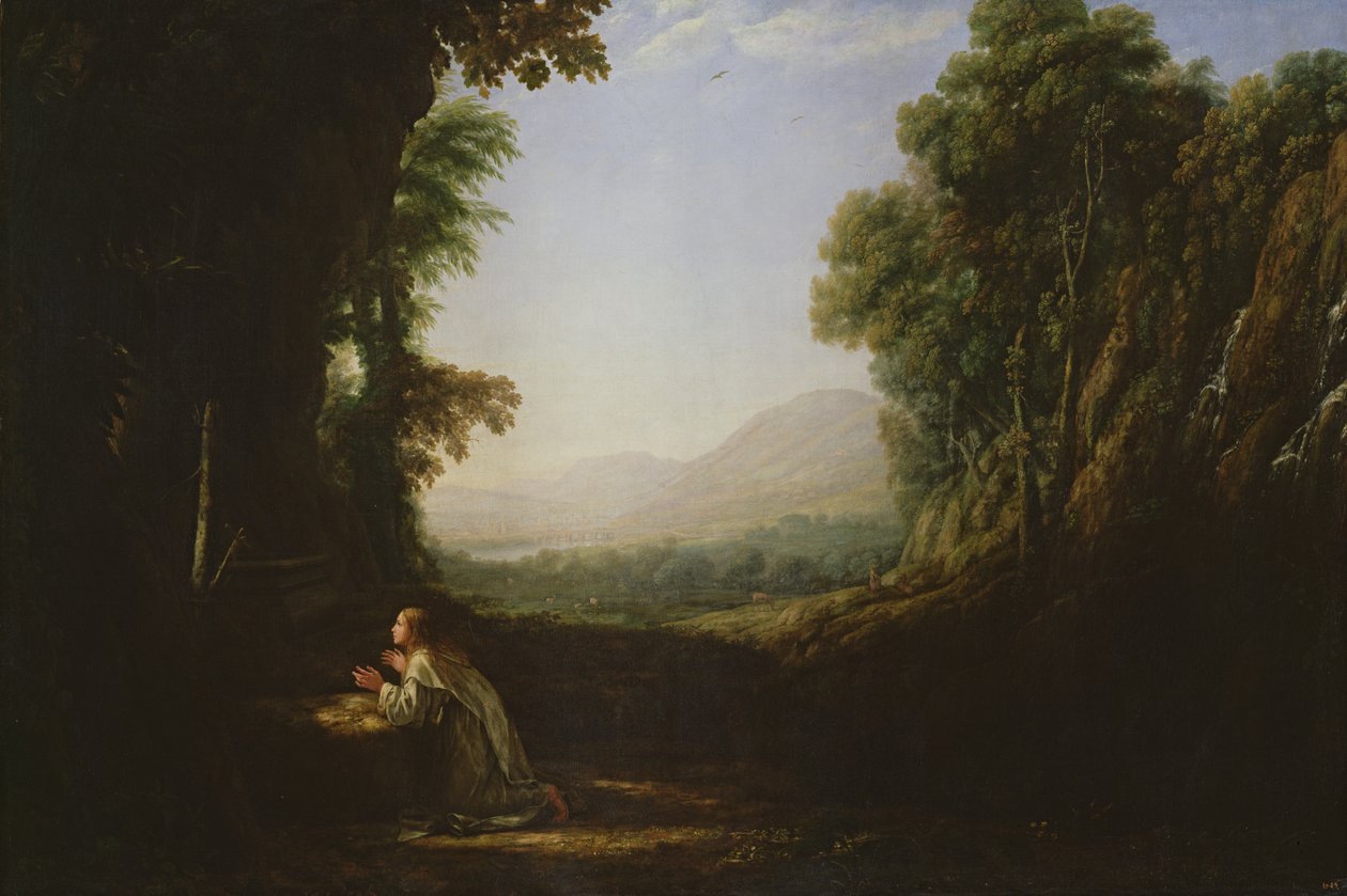Táj a Bűnbánó Magdolnával alkotó: Claude Lorrain