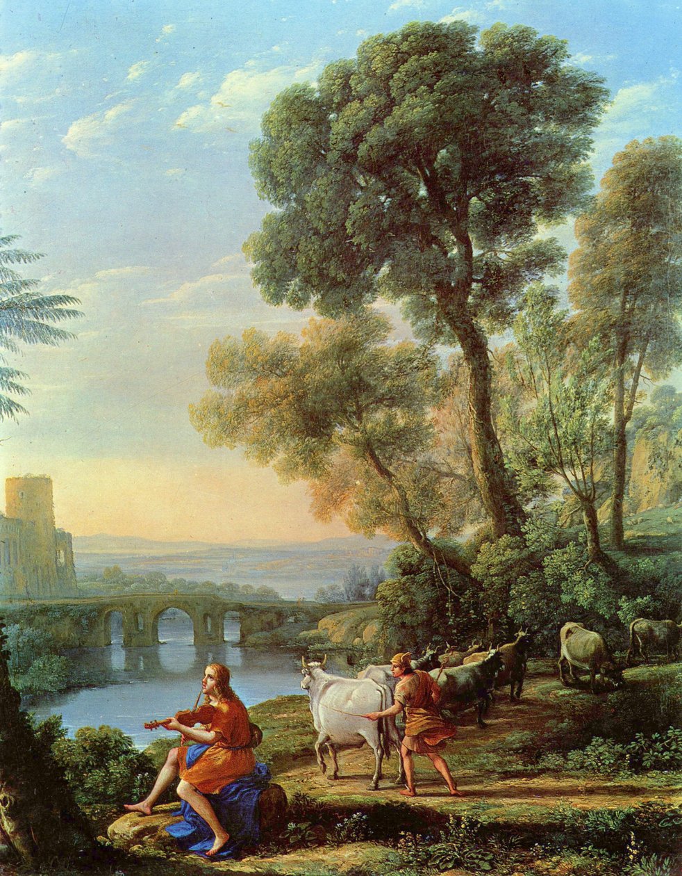 Tájkép Apollóval és Merkúrral alkotó: Claude Lorrain