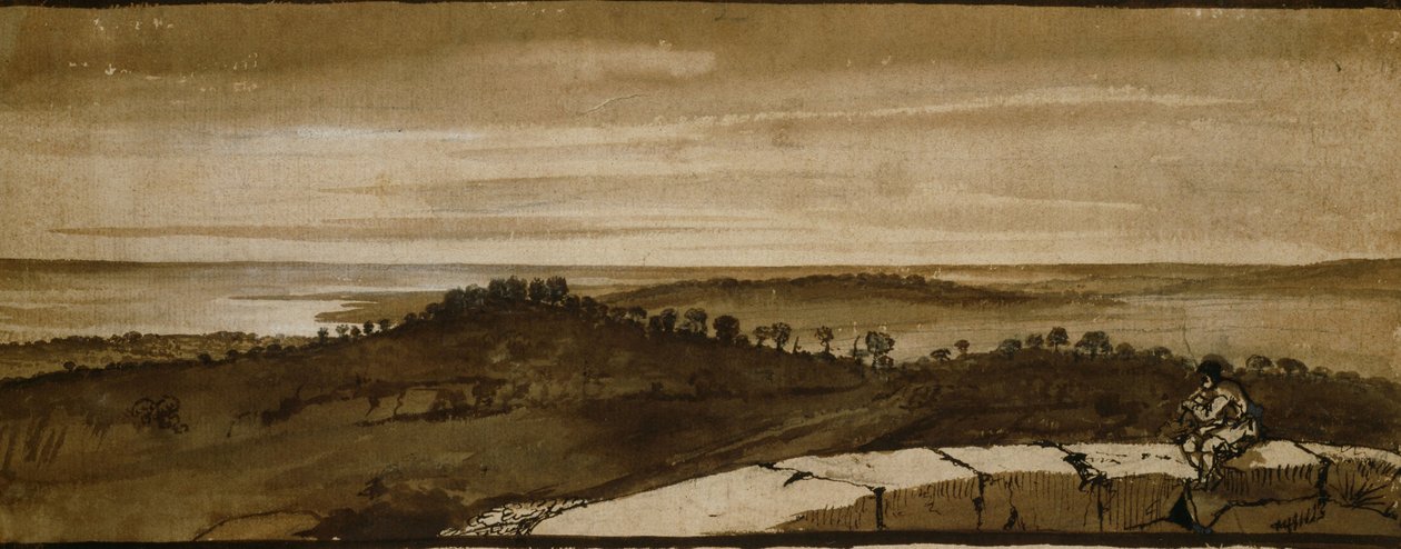 Panoráma a Sasso -ból alkotó: Claude Lorrain