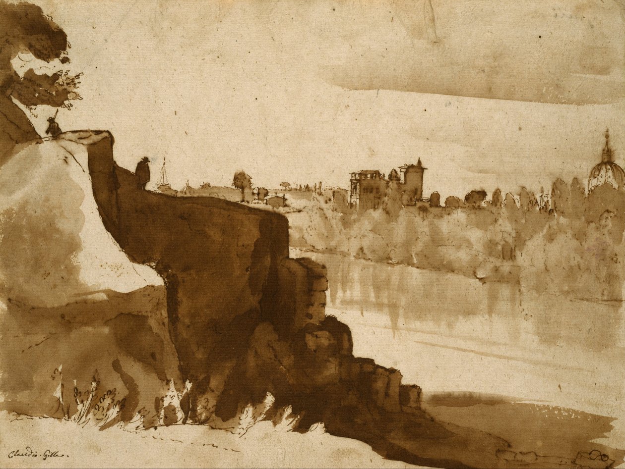 Kilátás a Tiberisre Rómában alkotó: Claude Lorrain