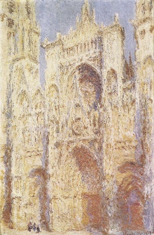 La Cathedrale de Rouen, Le Portail au Soleil Français: Roueni katedrális, nyugati homlokzat, Sunlightn alkotó: Claude Monet