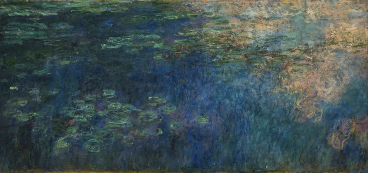 Felhők visszaverődése a tavirózsa tavon alkotó: Claude Monet