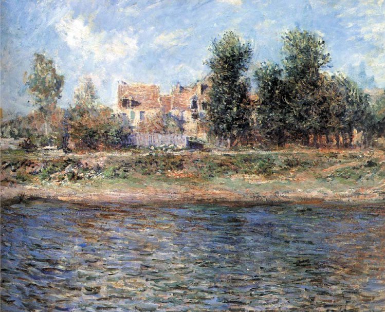 The Bank of the Seinen Angol: Banks of the Senan Francais: Le berge de La Seinen alkotó: Claude Monet