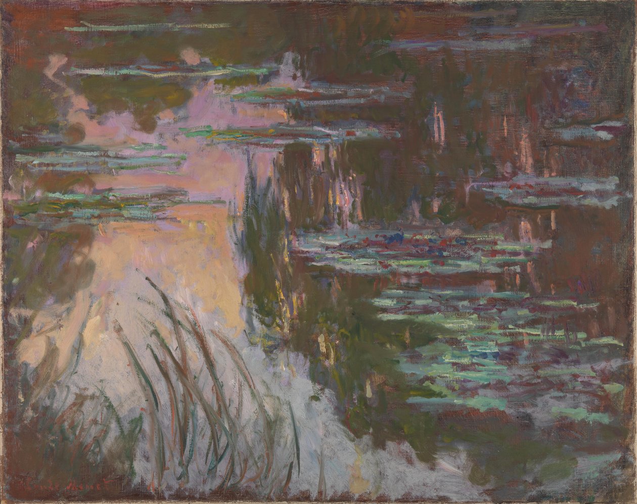 Tavirózsák, lemenő nap alkotó: Claude Monet