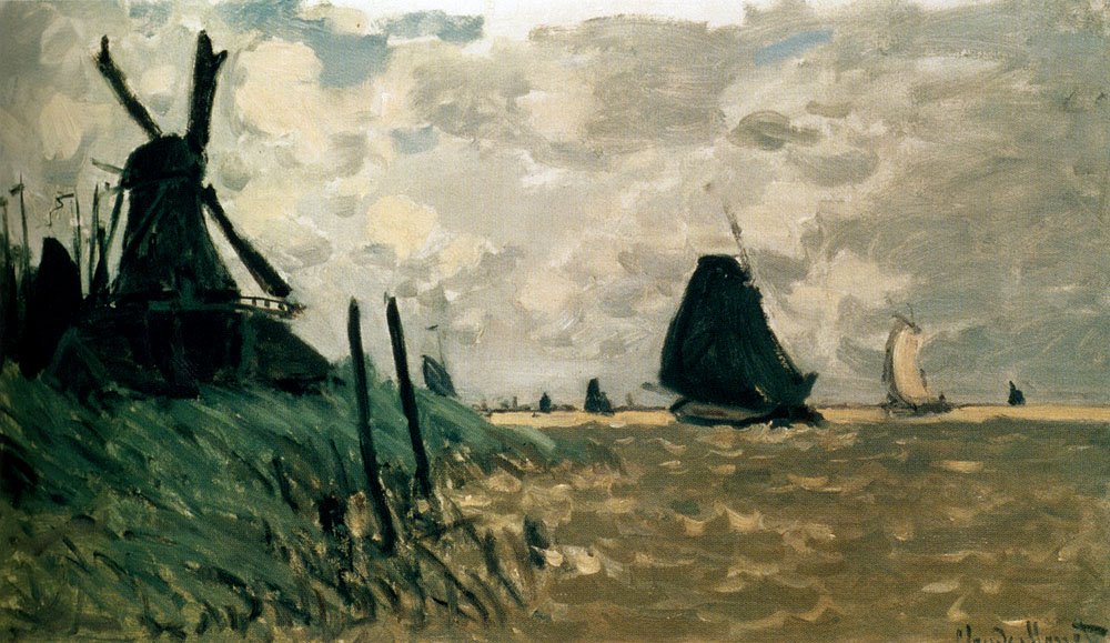Szélmalom Zaandam közelében alkotó: Claude Monet