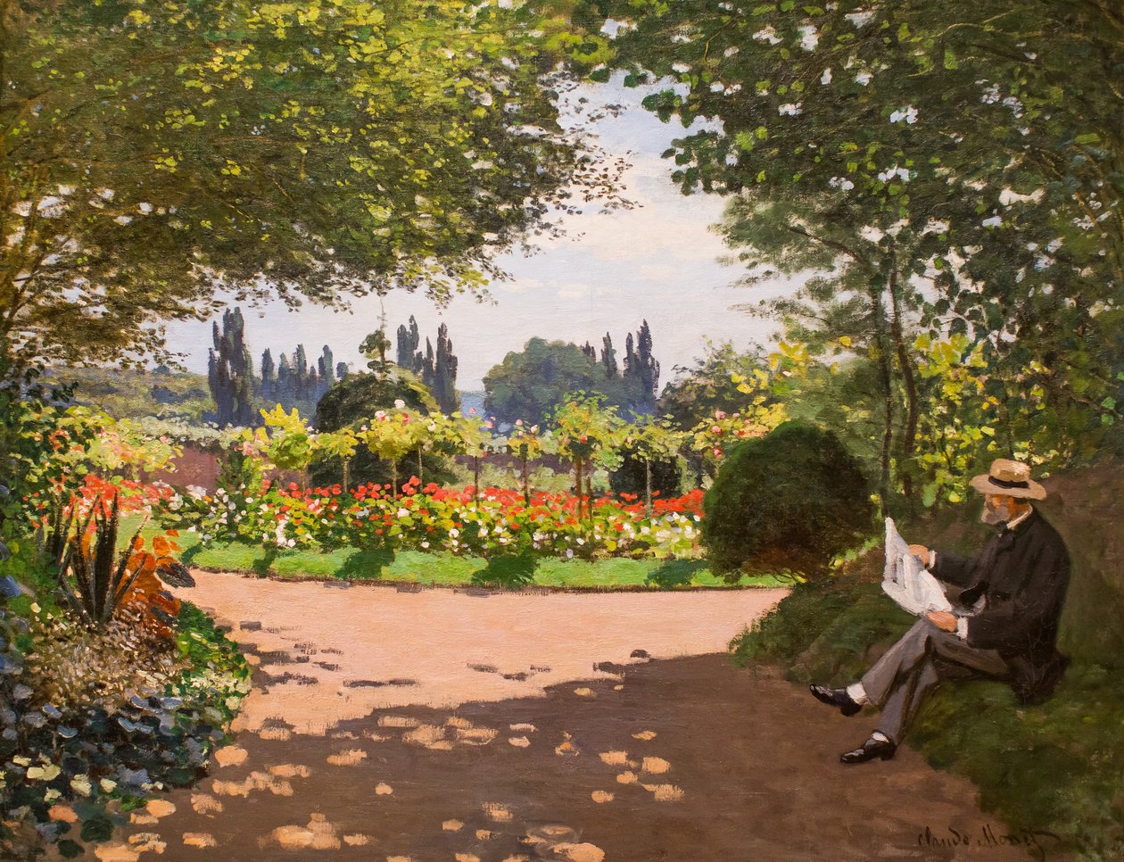 Adolphe Monet a Le Coteau kertben, Sainte-Adresse-ben alkotó: Claude Monet