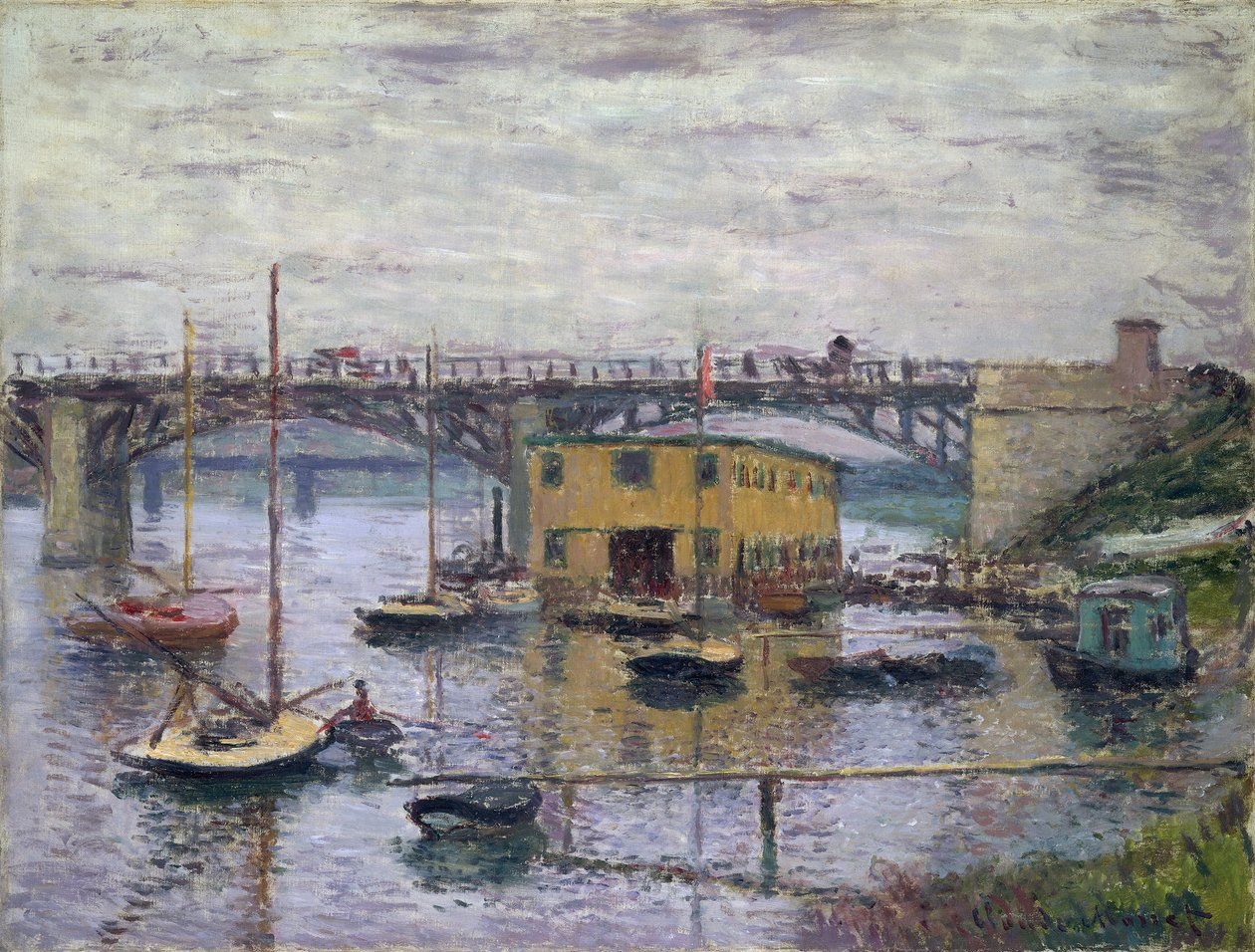 Híd Argenteuilnél egy szürke napon alkotó: Claude Monet