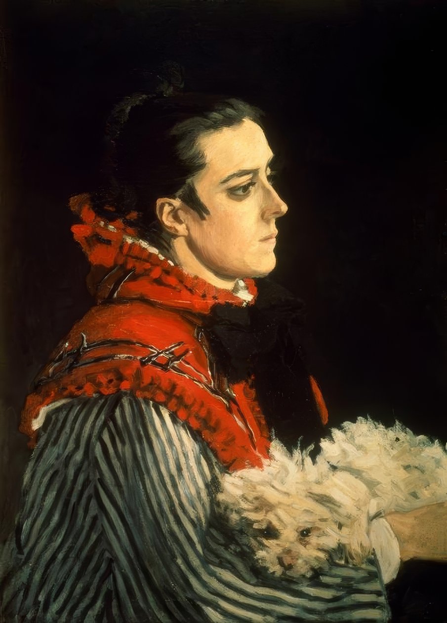 Camille a kis kutyával alkotó: Claude Monet