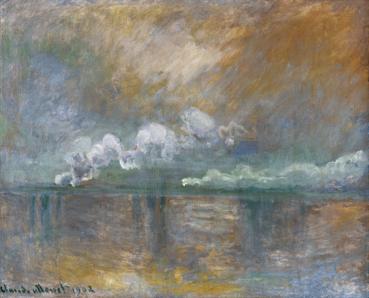 Charing Cross híd, füst a ködben, 1902 alkotó: Claude Monet