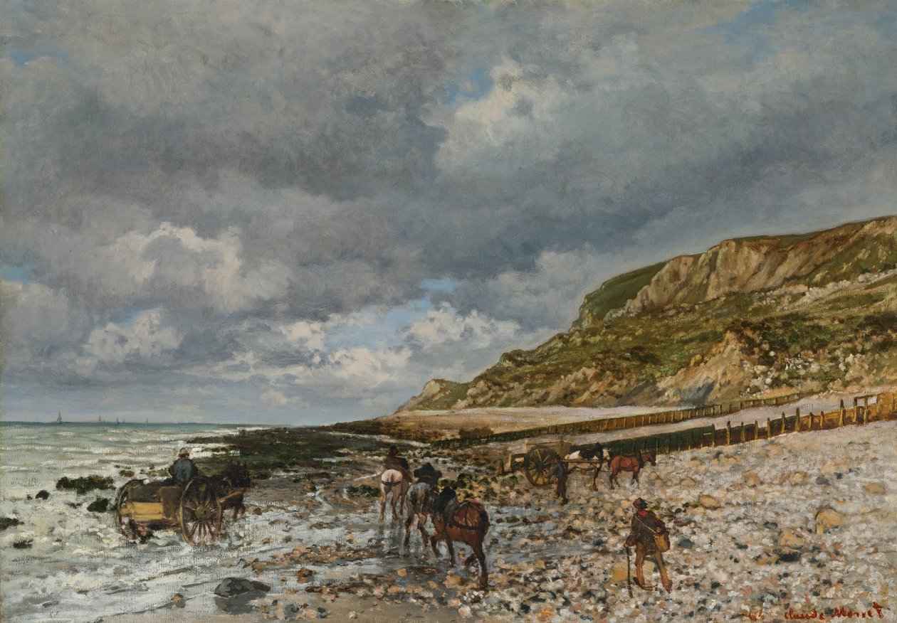 Lovak a Pointe de la Hève -ben alkotó: Claude Monet