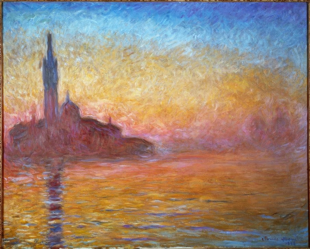 Alkonyat Velencében alkotó: Claude Monet