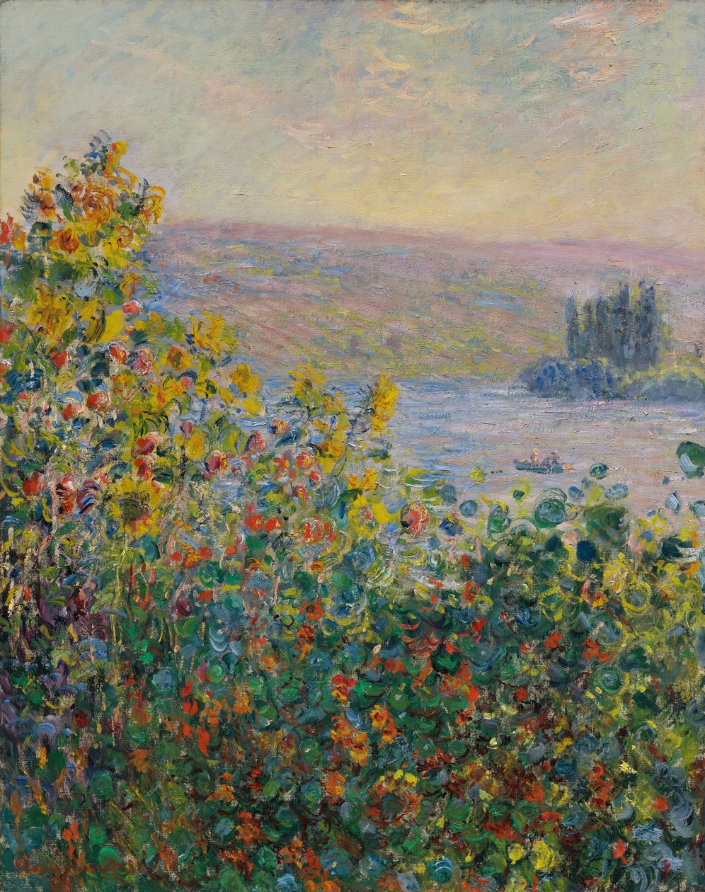 Virágágyások a Vétheuilben alkotó: Claude Monet