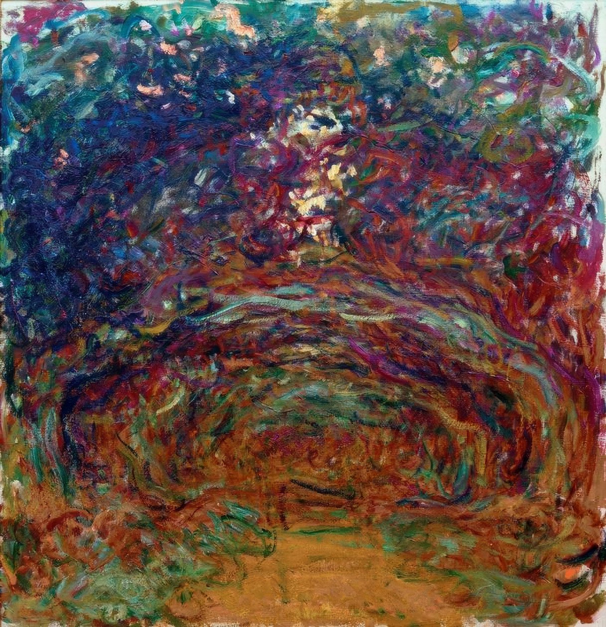 Az Allée des Rosiers (Die Rosenallee) alkotó: Claude Monet