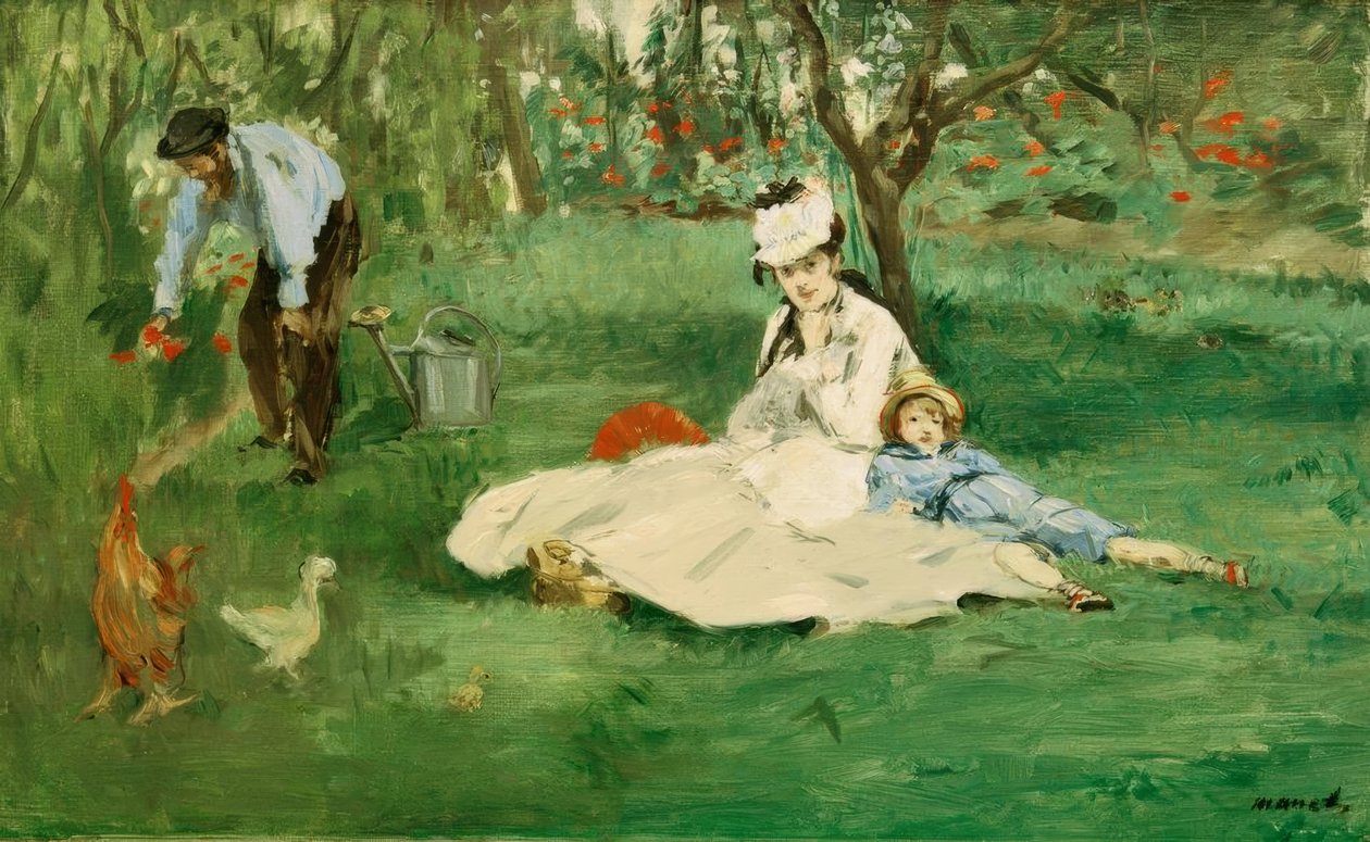 Monet család a kertben alkotó: Claude Monet