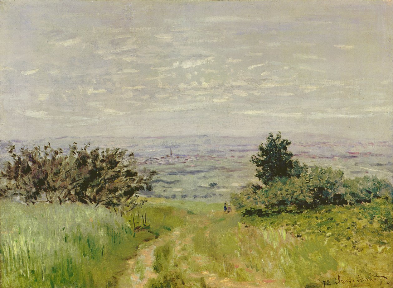 Táj, teljes kilátás Argenteuilról (Sannois dombjai), 1872 alkotó: Claude Monet