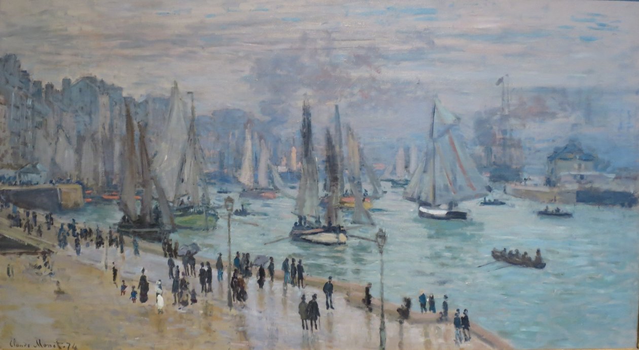 Le Havre, Halászhajók, amelyek elhagyják a kikötőt alkotó: Claude Monet