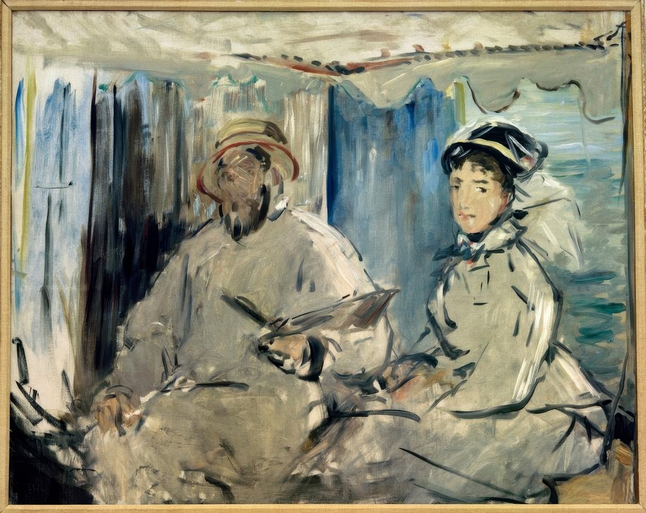 Monet műtermében fest alkotó: Claude Monet
