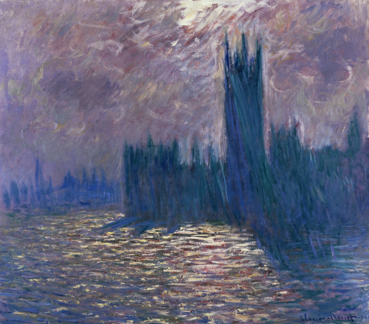 Parlament, Elmélkedések a Temzéről, 1905 alkotó: Claude Monet