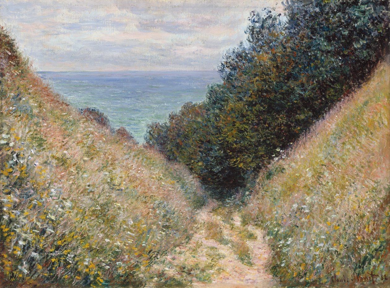 Road La Cavée -ben, Pourville -ben alkotó: Claude Monet
