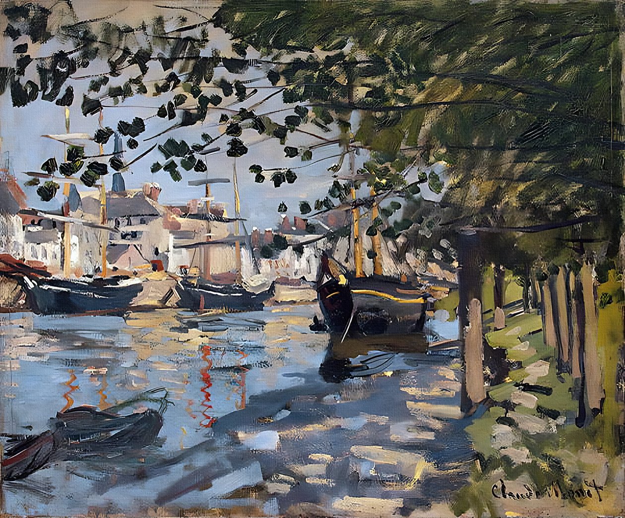 Szajna Rouenben, 1872 alkotó: Claude Monet