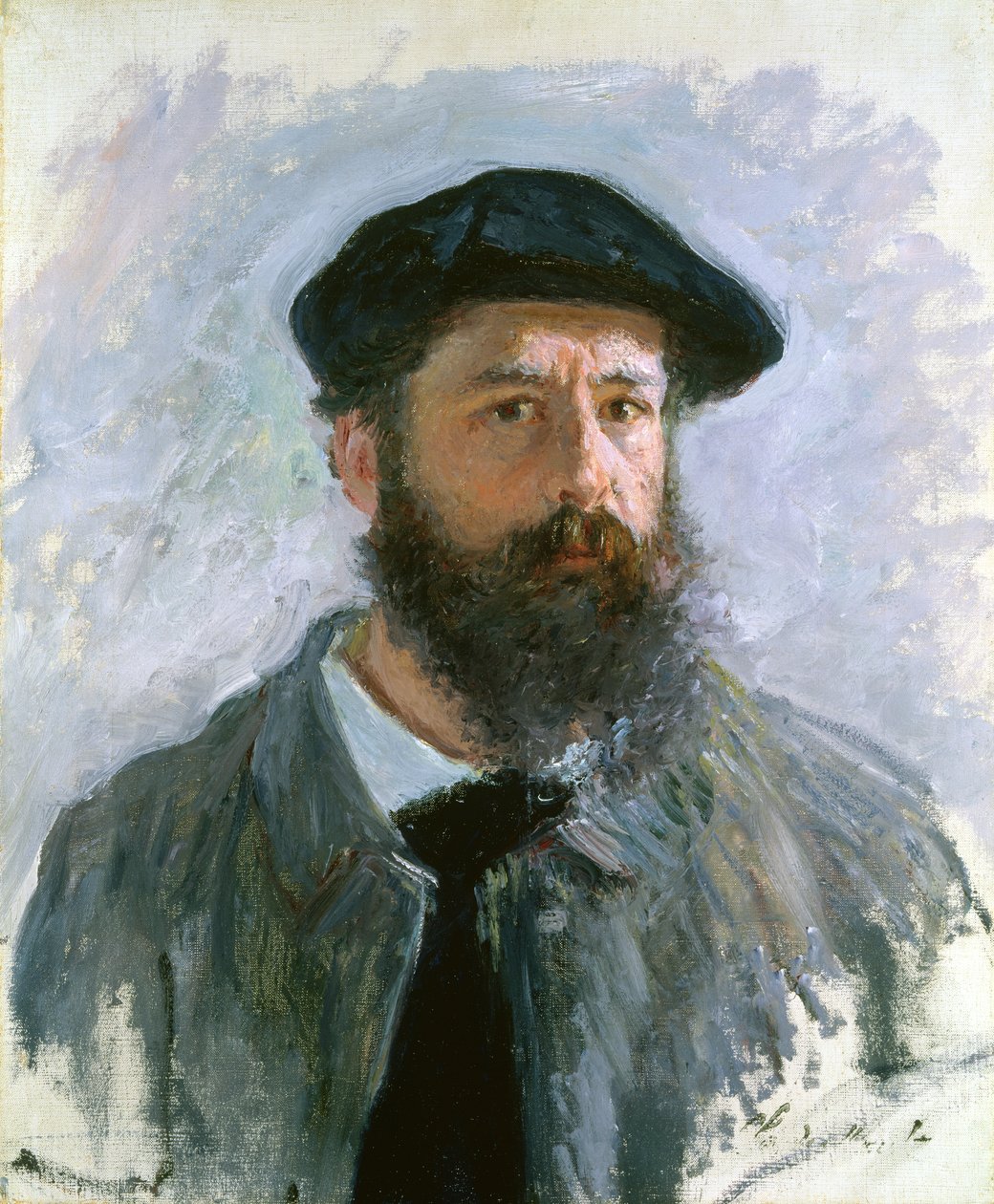 Önarckép berettel, 1886 alkotó: Claude Monet