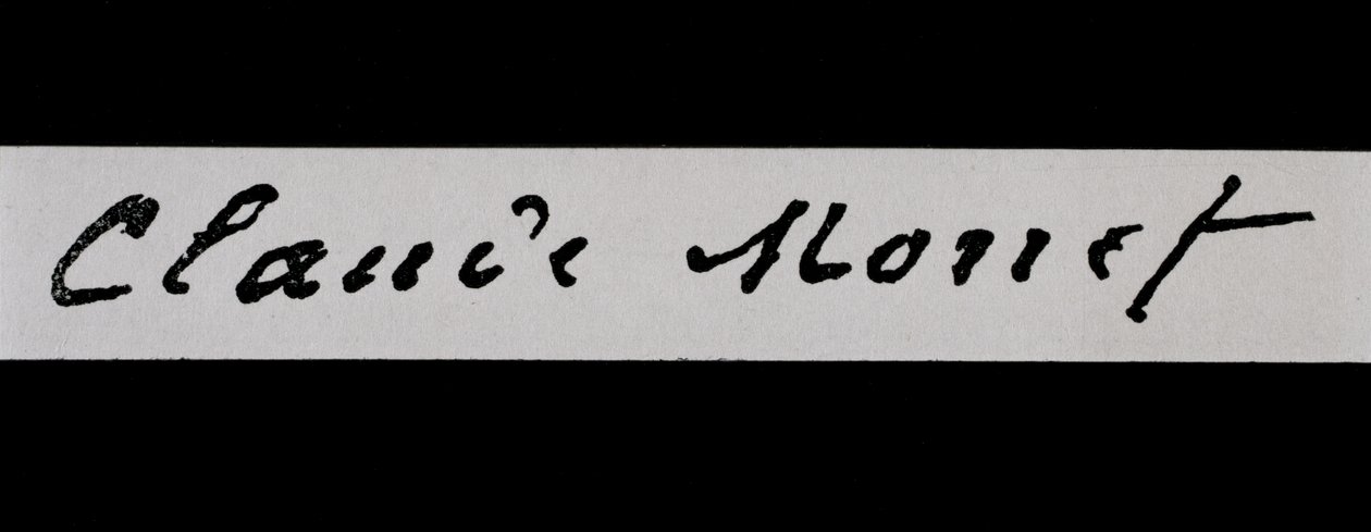 Claude Monet aláírása (tinta papíron) alkotó: Claude Monet