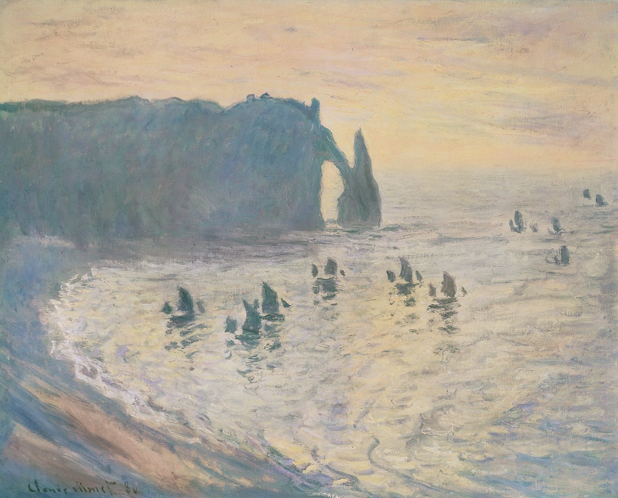 A sziklák Etretat-nál, 1886 alkotó: Claude Monet