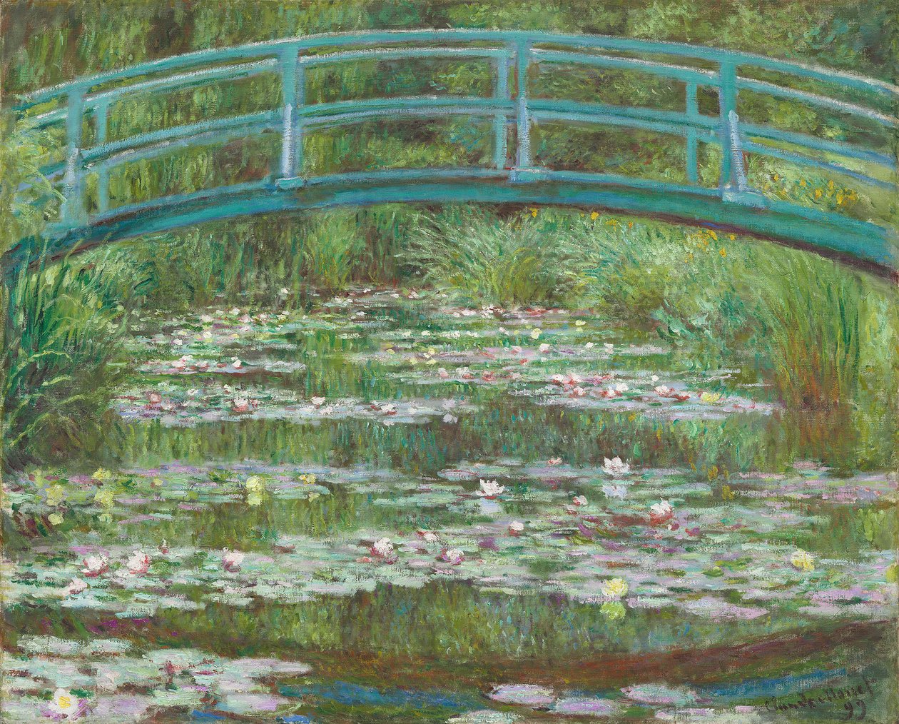 A japán gyaloghíd, 1899 alkotó: Claude Monet