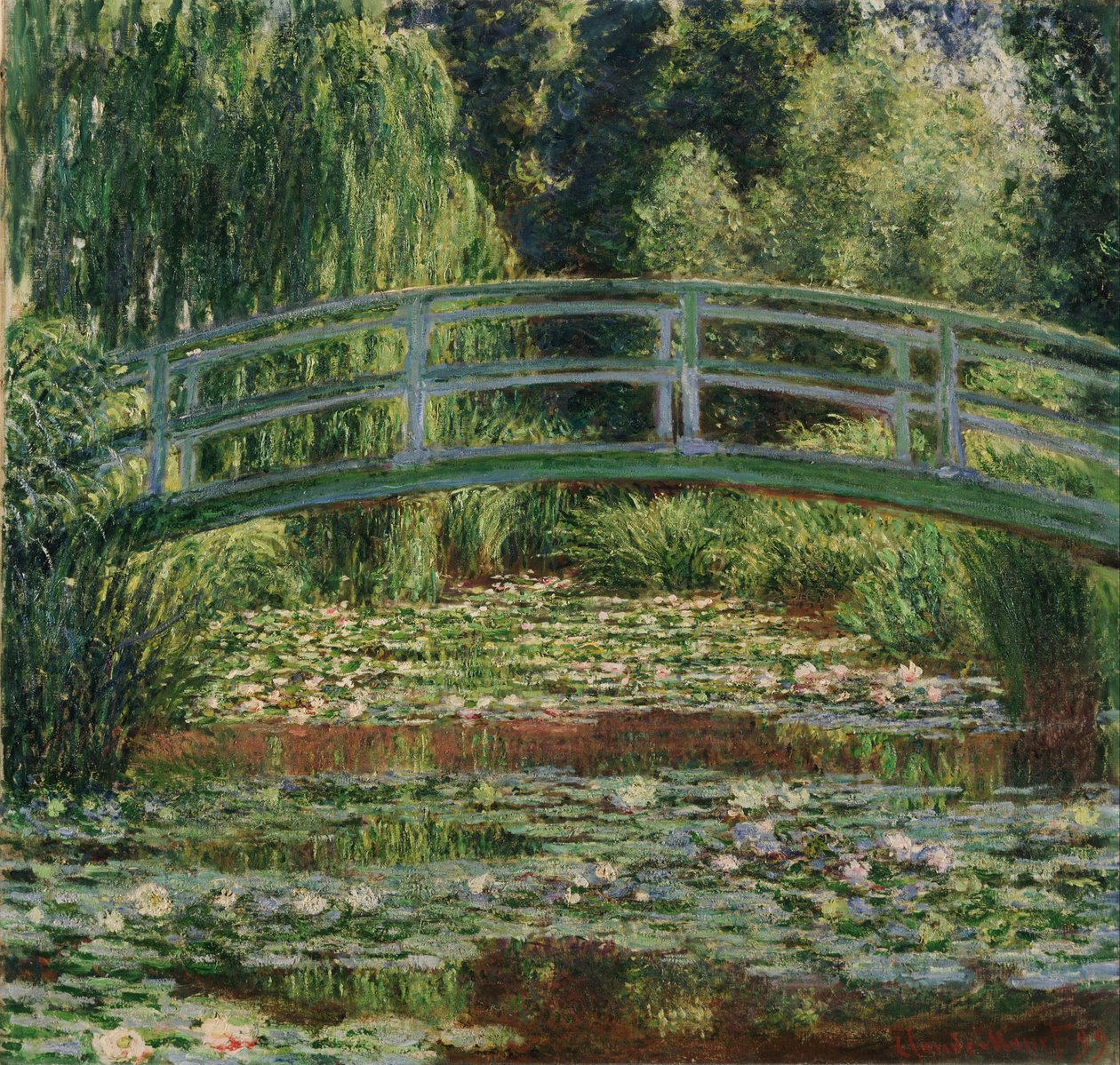 A japán gyaloghíd és a tavirózsa medence, Giverny alkotó: Claude Monet
