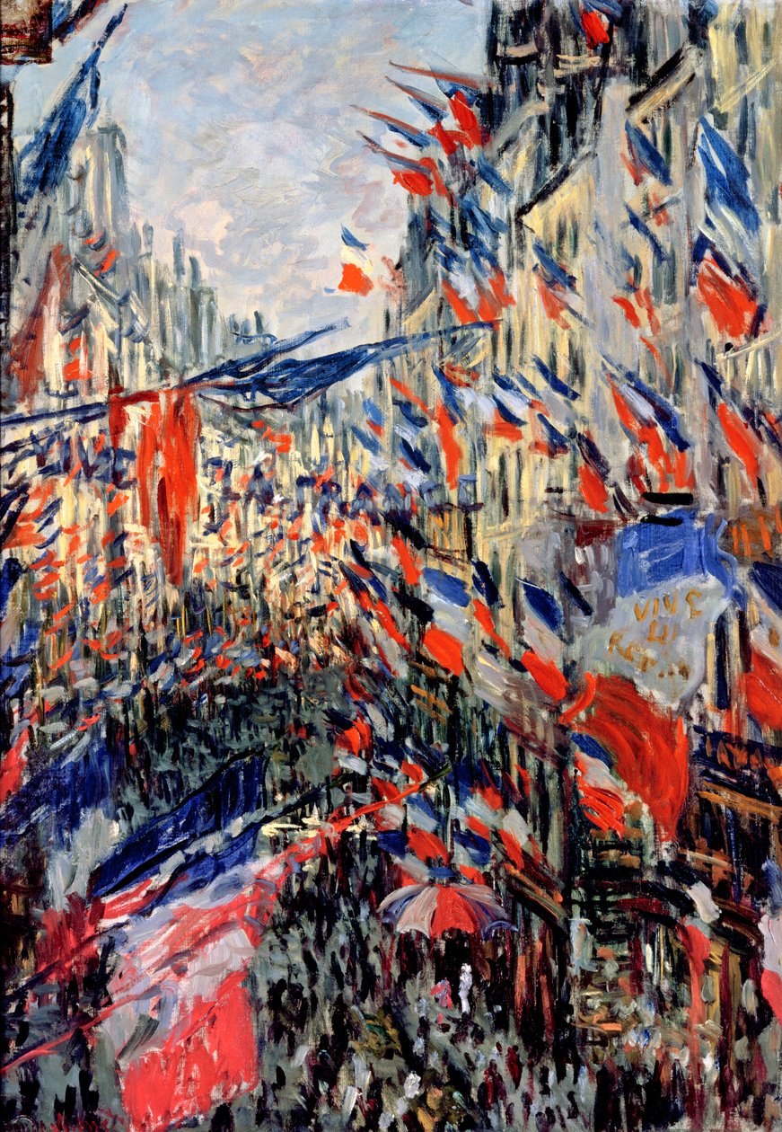 A Rue Saint-Denis, 1878. június 30-i ünnepség alkotó: Claude Monet