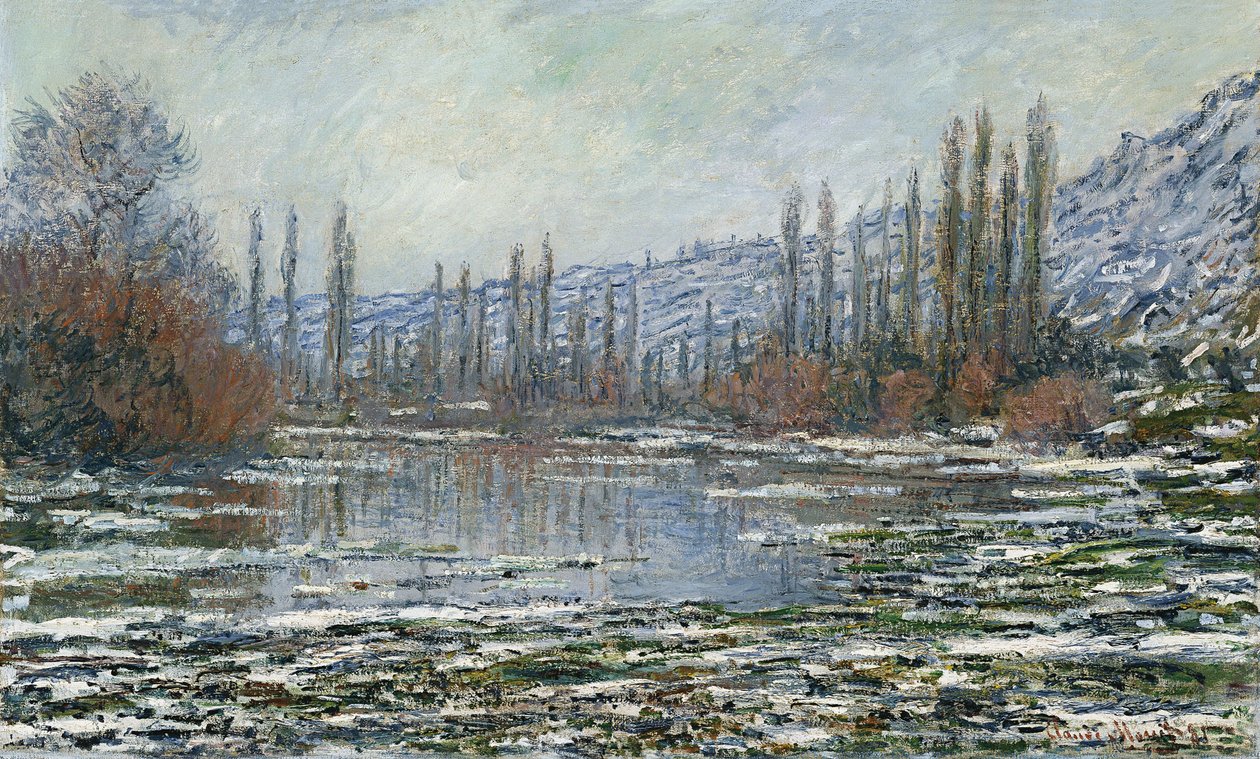 Az olvadás Vetheuilben alkotó: Claude Monet