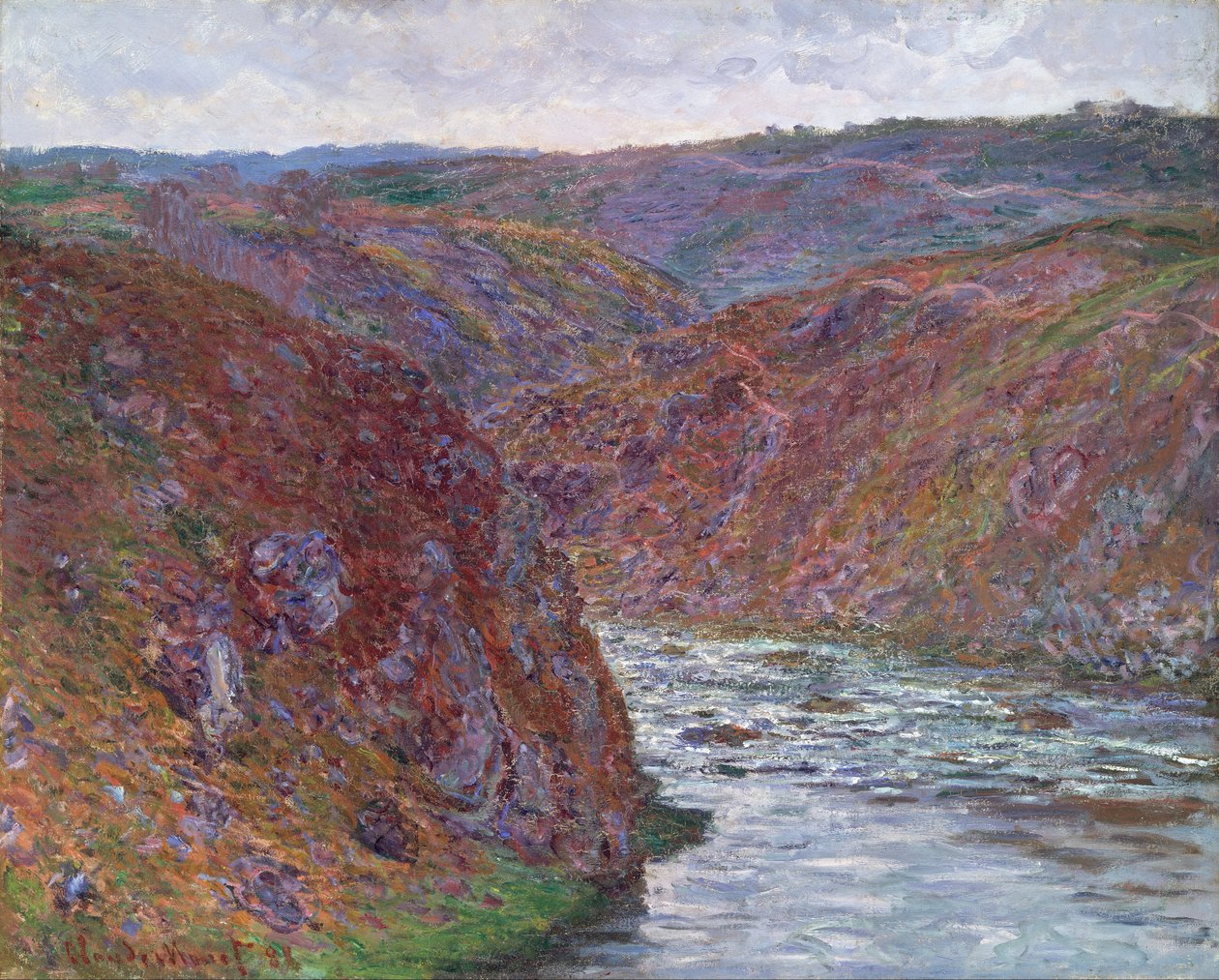 A Creuse völgye (szürke nap) alkotó: Claude Monet