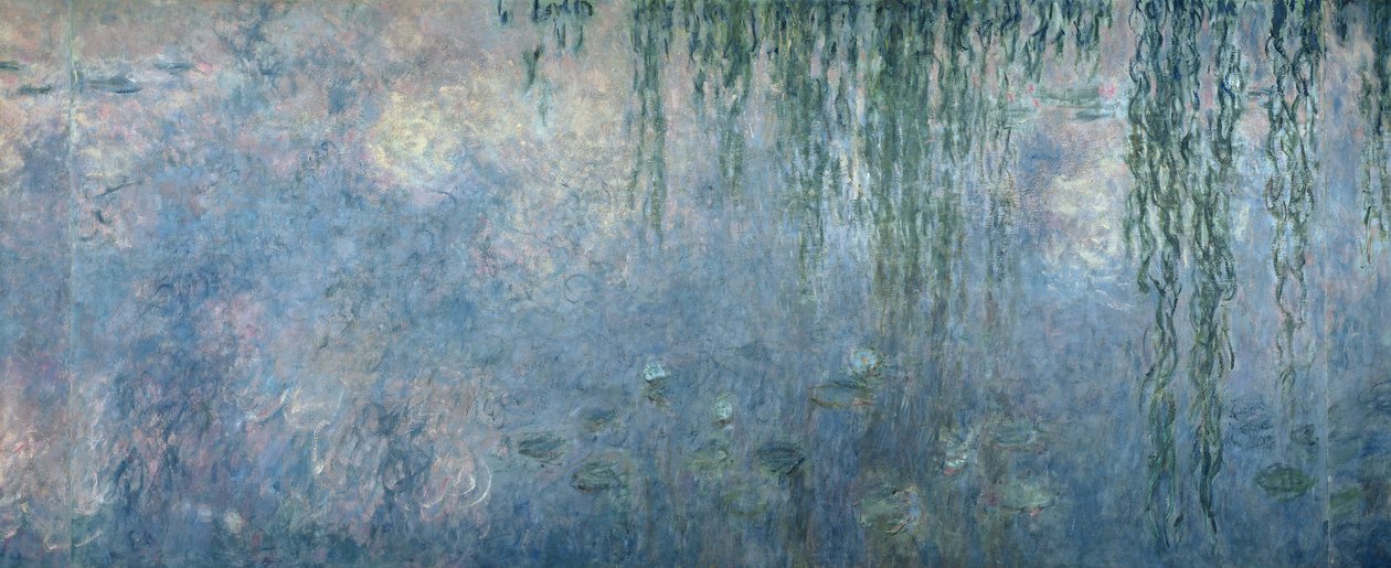 Tavirózsa: Reggel síró fűzfákkal, a központi rész részlete, 1914-18 (lásd még: 71320, 71322) alkotó: Claude Monet
